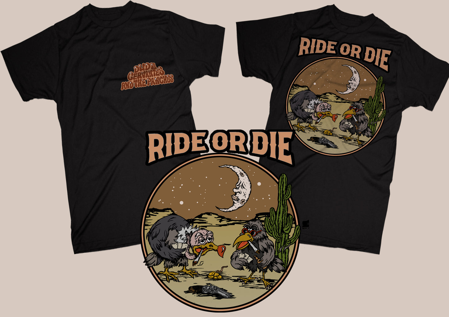 Dude Cervantes - Ride or Die Unisex Heavy Cotton Tee