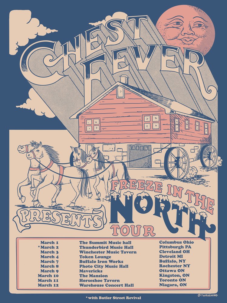 Chest Fever - Freeze In The North Tour - 18" x 24" Silk Screened Poster