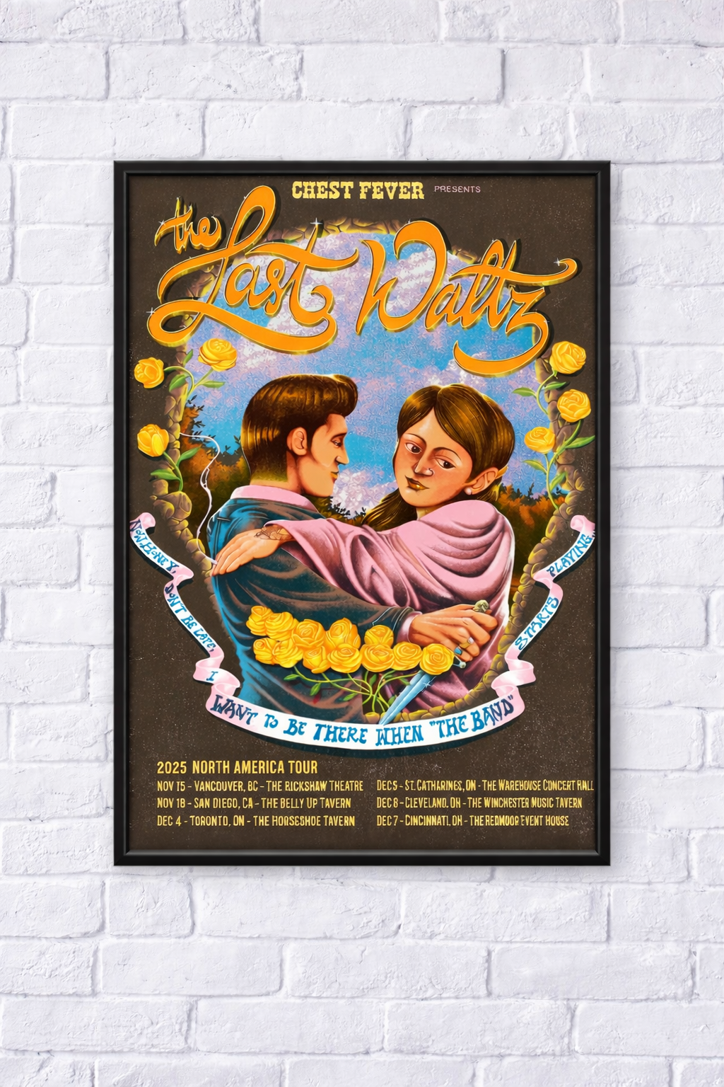 Chest Fever – The Last Waltz 2025 Tour Poster | Blind Owl Records