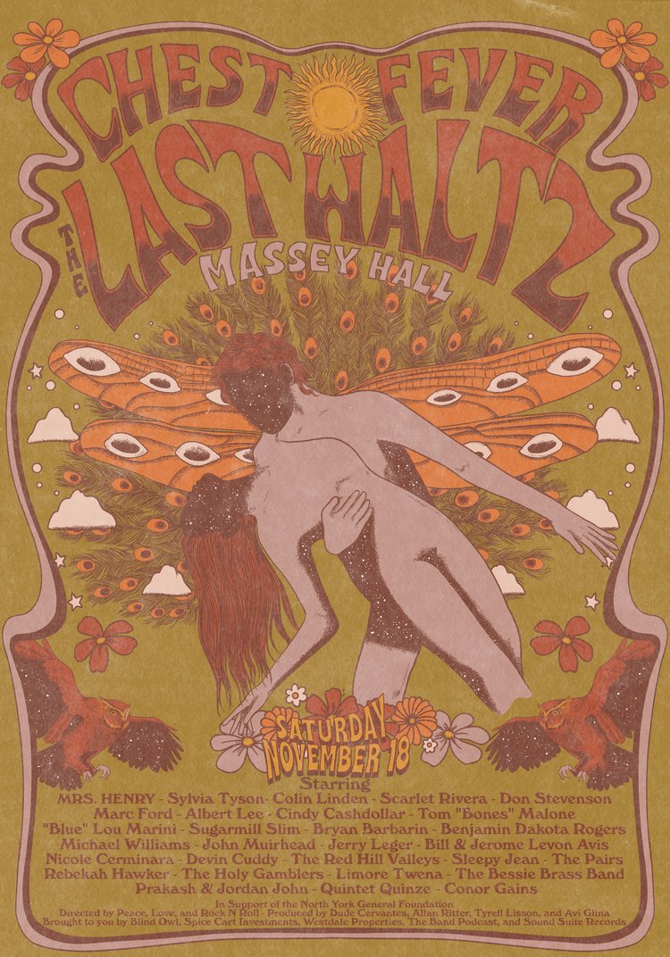 The Last Waltz Commemorative Poster – Massey Hall 2023, Artwork by Nick Potts