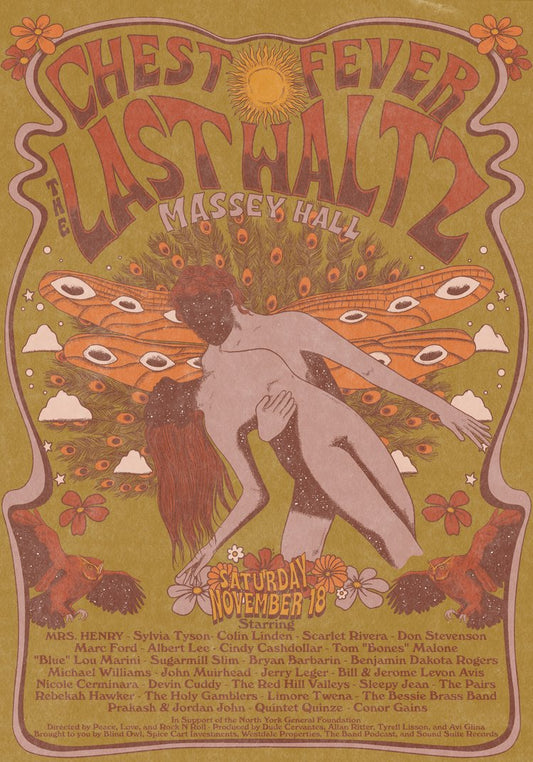 The Last Waltz Commemorative Poster – Massey Hall 2023, Artwork by Nick Potts