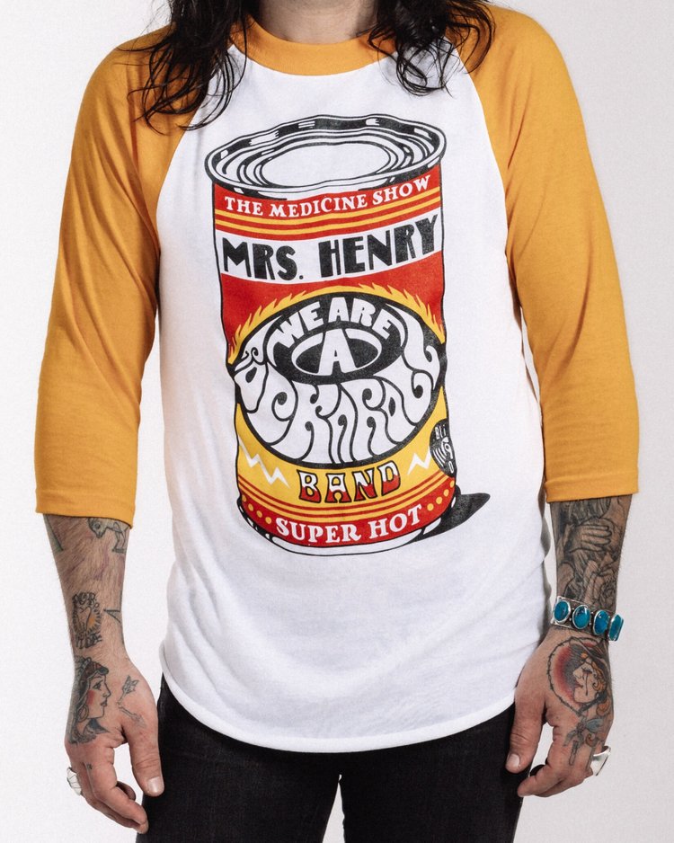 MRS. HENRY “Medicine Show” Raglan Tee – Super Hot Can Design