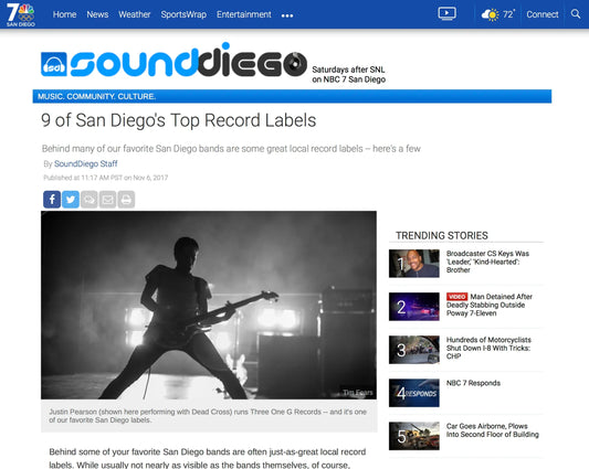 We made the list! - "9 of San Diego's Top Record Labels"