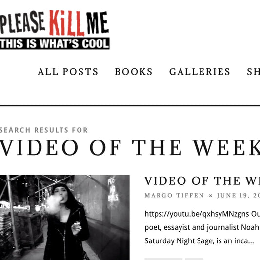 "Out of the Storm Drains" is Video of the Week at PleaseKillMe.com