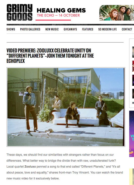Grimy Goods premieres "Different Planets" by Zooluxx