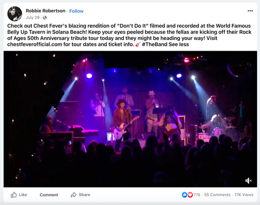 Robbie Robertson Announces Chest Fever Summer Tour