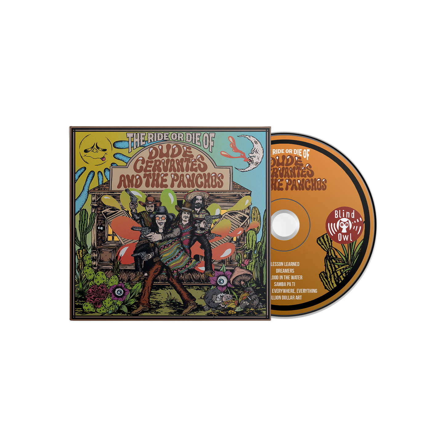CD edition of Dude Cervantes & The Panchos – The Ride or Die, Blind Owl Records release