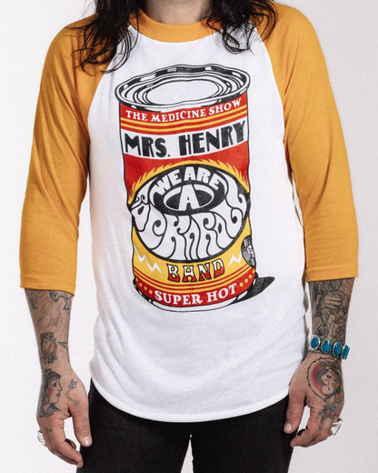 MRS. HENRY “Medicine Show” Raglan Tee – Super Hot Can Design