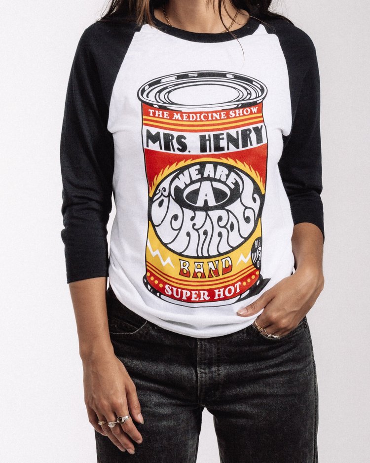 MRS. HENRY “Medicine Show” Raglan Tee – Super Hot Can Design