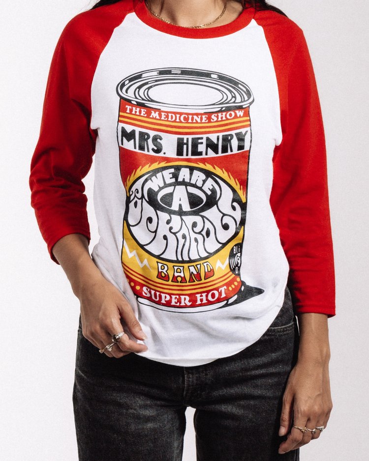 MRS. HENRY “Medicine Show” Raglan Tee – Super Hot Can Design