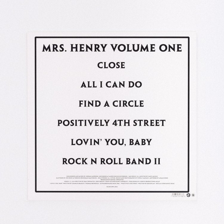 Mrs. Henry – Vol. I (Vinyl – First Pressing, Limited Remaining)