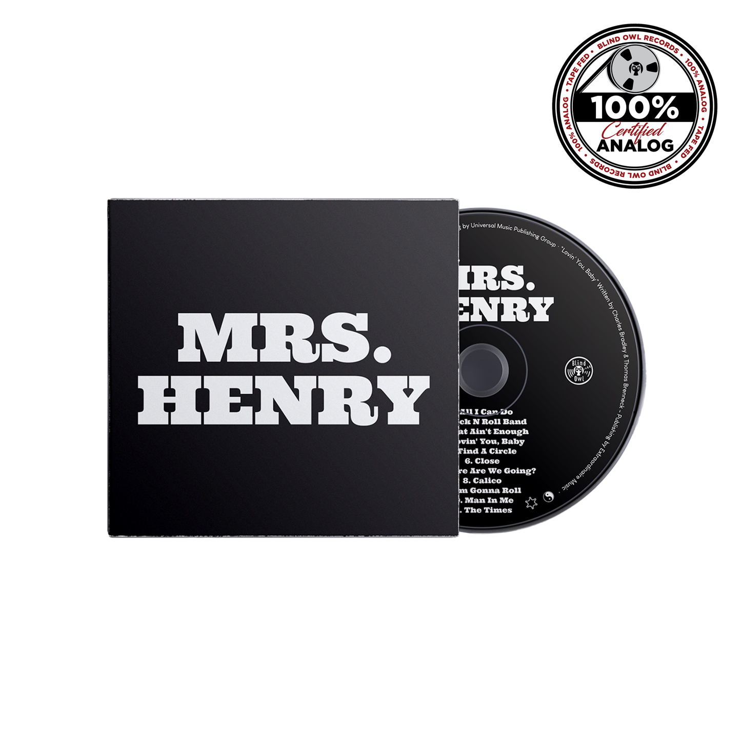 Mrs. Henry self-titled CD – part of Blind Owl Records 100% Certified Analog Collection