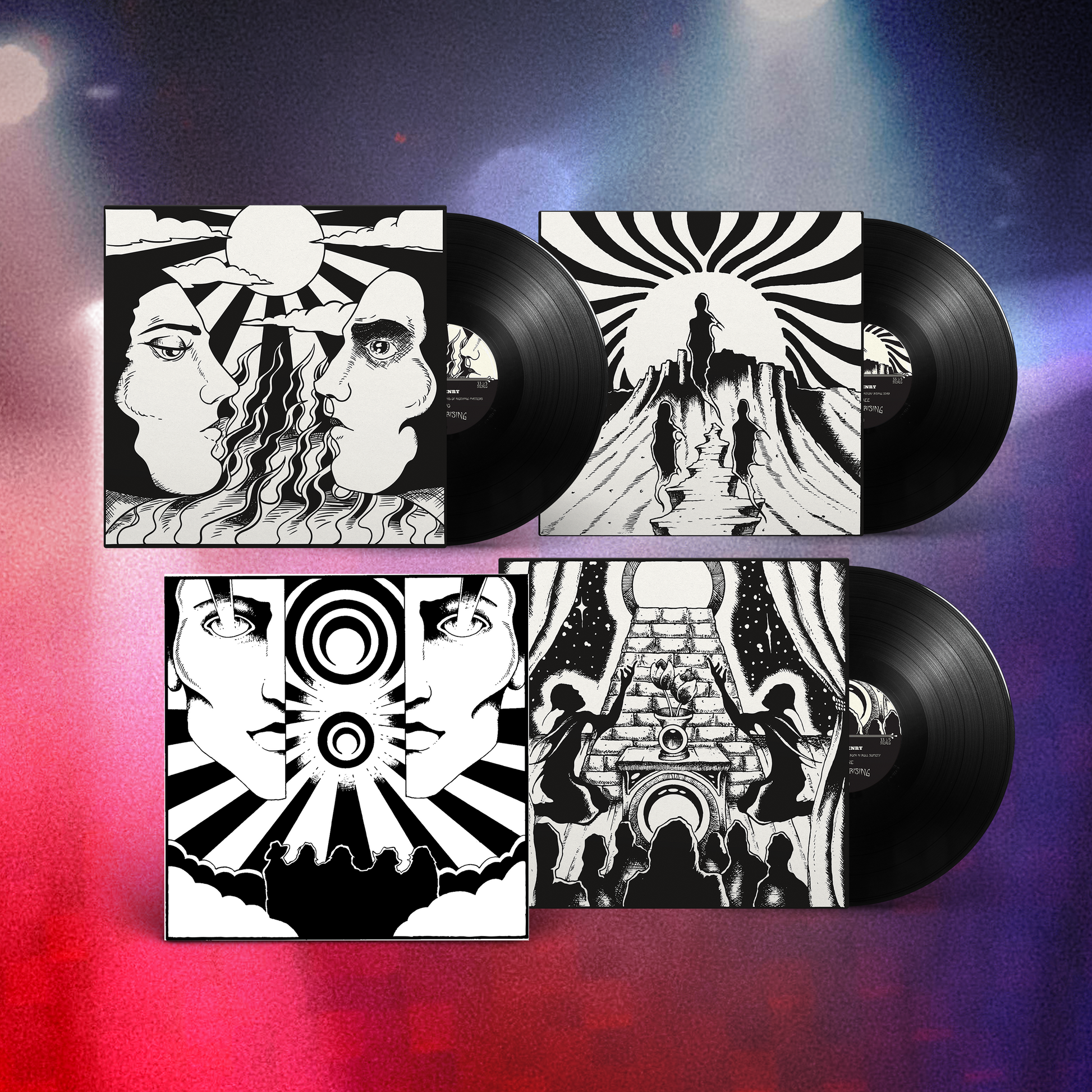 Mrs. Henry Keep On Rising complete 3xLP vinyl collection wrapped in exclusive J-card featuring artwork by Alan Forbes — produced by Dude Cervantes.