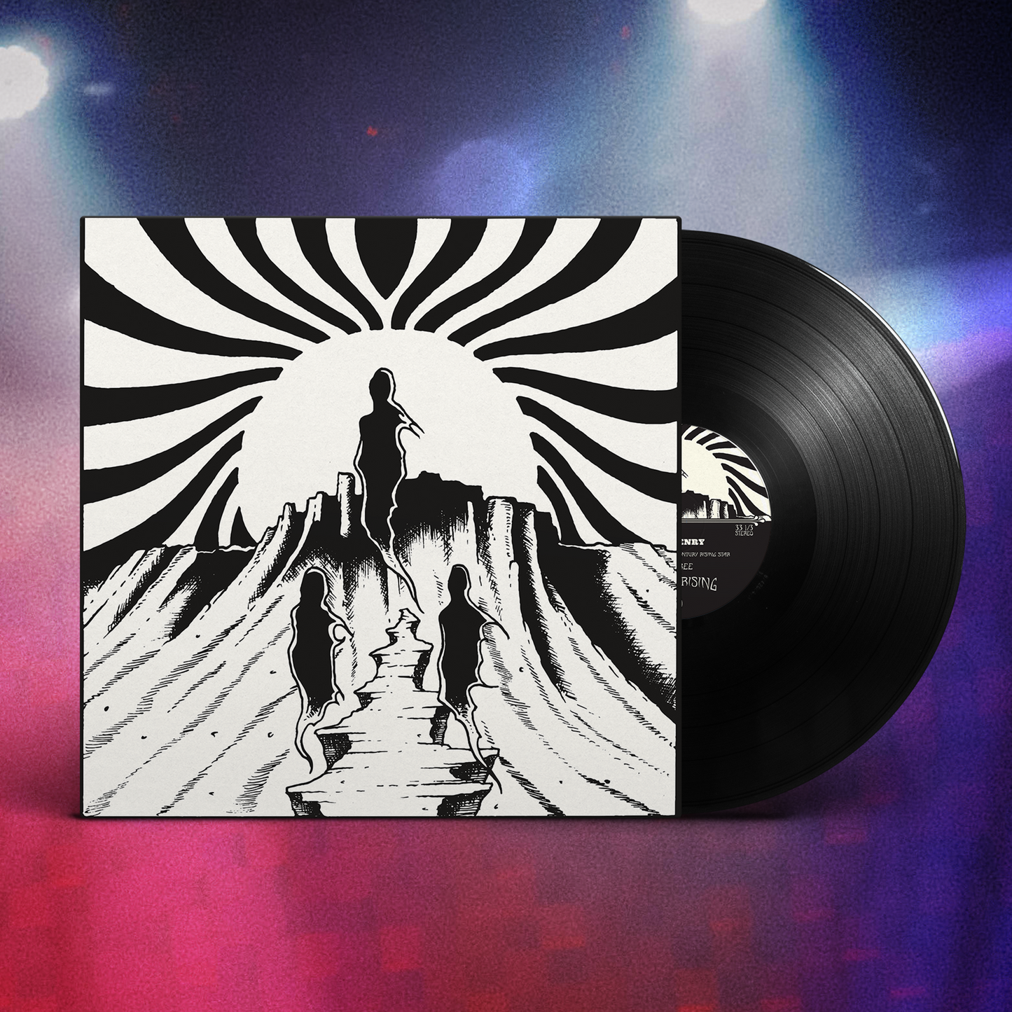 Vinyl LP of Mrs. Henry’s Act III – Here Comes Your 21st Century Rising Star, produced by Dude Cervantes with artwork by Alan Forbes, the epic finale of the Keep On Rising rock opera.